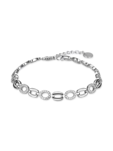 Luxenter Silber-Armkette mit Edelsteinen