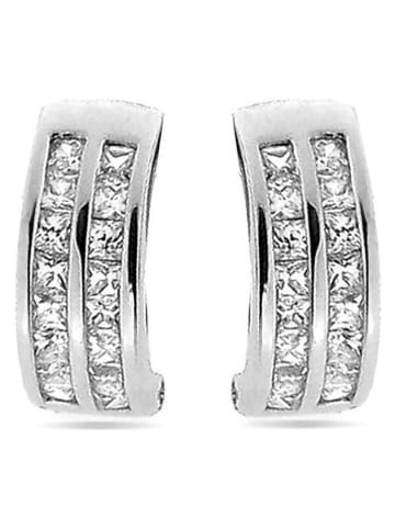 Luxenter Zilveren oorstekers met edelstenen