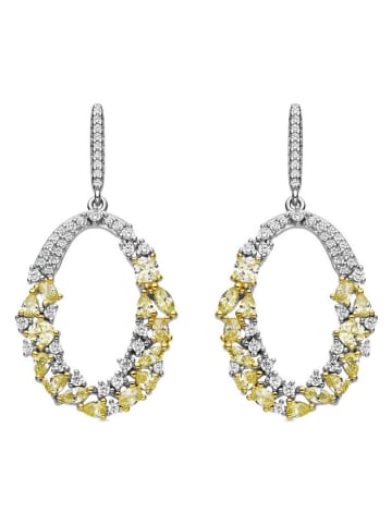 Luxenter Silber-Ohrstecker mit Edelsteinen