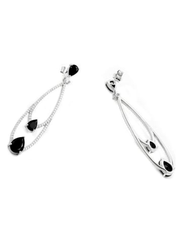 Luxenter Zilveren oorstekers met edelstenen