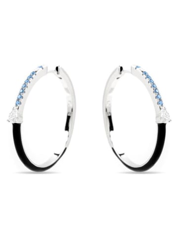 Luxenter Srebrne kolczyki-kreole z cyrkoniami