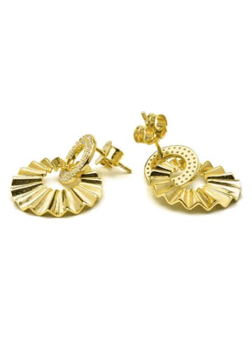 Luxenter Beschicht. Ohrstecker mit Edelsteinen