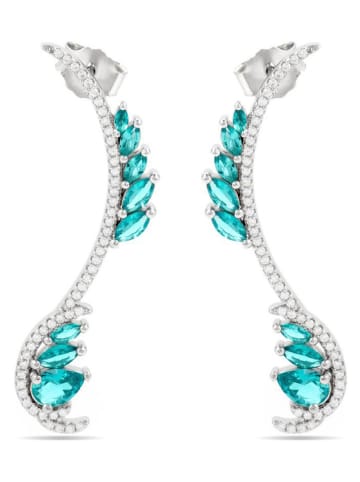 Luxenter Srebrne kolczyki-wkrętki z cyrkoniami