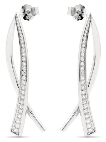 Luxenter Zilveren oorstekers met edelstenen