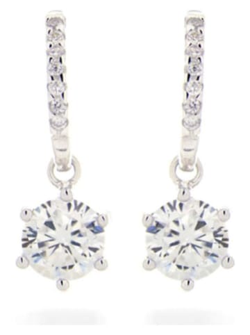 Luxenter Srebrne kolczyki-wkrętki z cyrkoniami