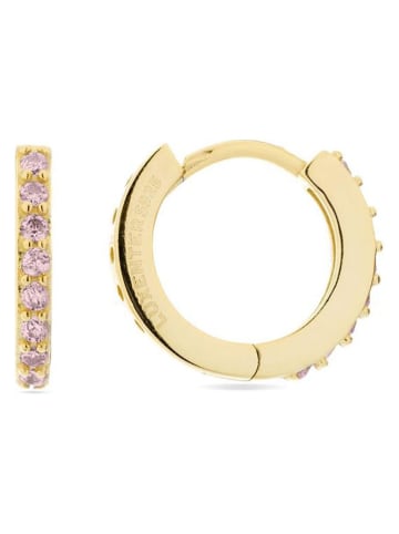 Luxenter Beschicht. Creolen mit Edelsteinen