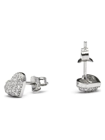 Luxenter Silber-Ohrstecker mit Edelsteinen