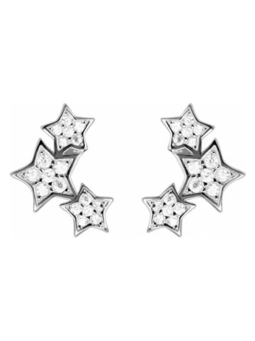 Luxenter Srebrne kolczyki-wkrętki z cyrkoniami