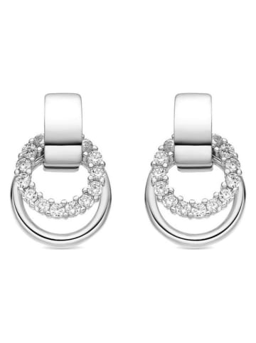 Luxenter Srebrne kolczyki-wkrętki z cyrkoniami