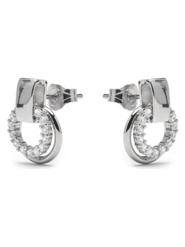 Luxenter Srebrne kolczyki-wkrętki z cyrkoniami