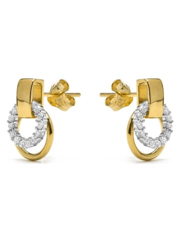 Luxenter Beschicht. Ohrstecker mit Edelsteinen