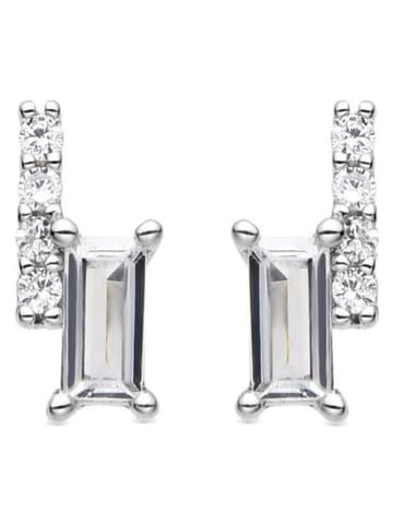 Luxenter Srebrne kolczyki-wkrętki z cyrkoniami