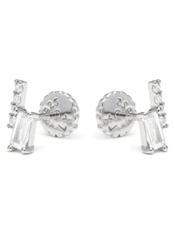 Luxenter Srebrne kolczyki-wkrętki z cyrkoniami