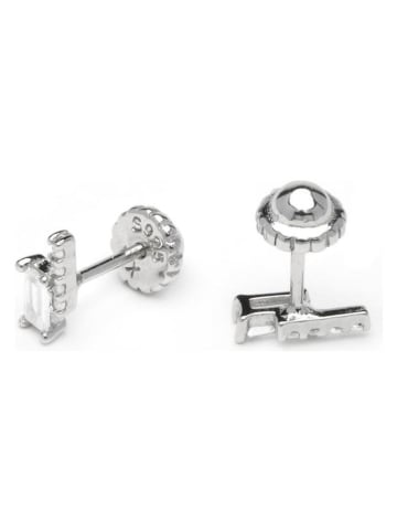Luxenter Silber-Ohrstecker mit Edelsteinen