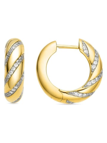 Luxenter Beschicht. Creolen mit Edelsteinen