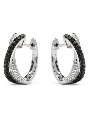 Luxenter Srebrne kolczyki-kreole z cyrkoniami