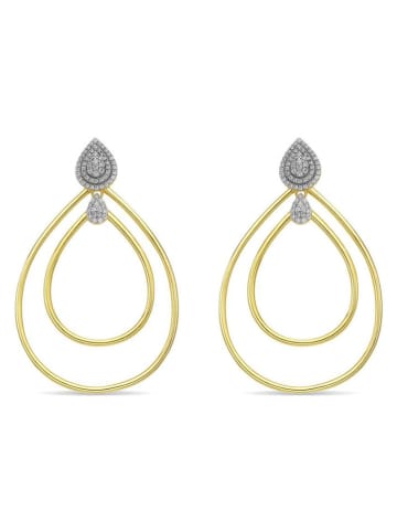 Luxenter Beschicht. Ohrstecker mit Edelsteinen