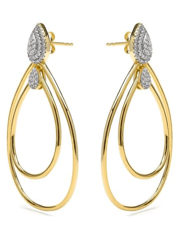 Luxenter Beschicht. Ohrstecker mit Edelsteinen