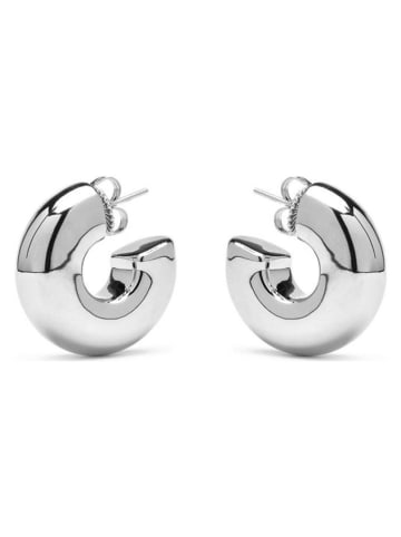 Luxenter Silber-Halbcreolen