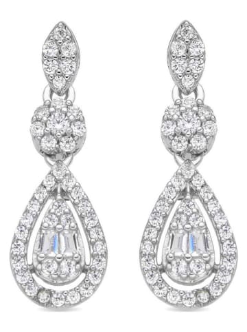 Luxenter Srebrne kolczyki-wkrętki z cyrkoniami