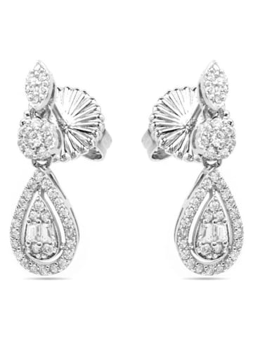 Luxenter Srebrne kolczyki-wkrętki z cyrkoniami