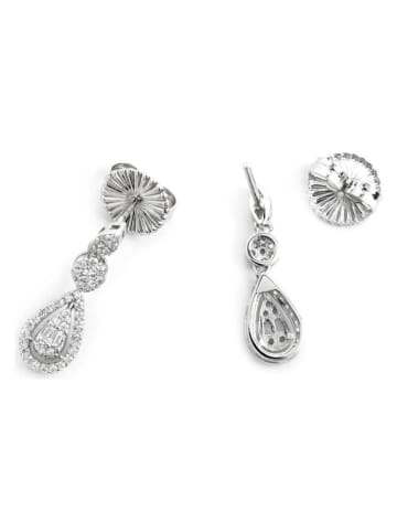 Luxenter Silber-Ohrstecker mit Edelsteinen