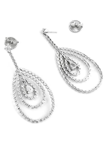 Luxenter Silber-Ohrstecker mit Edelsteinen