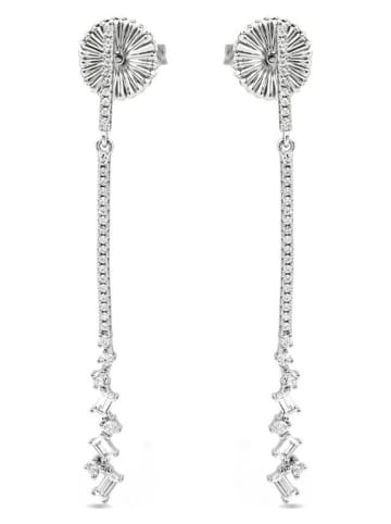 Luxenter Zilveren oorstekers met edelstenen