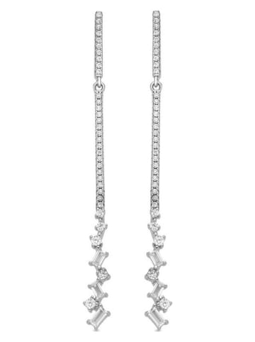 Luxenter Zilveren oorstekers met edelstenen