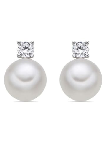 Luxenter Srebrne kolczyki-wkrętki z perłami