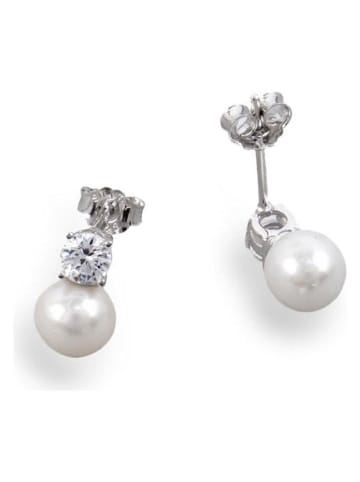 Luxenter Silber-Ohrstecker mit Perlen