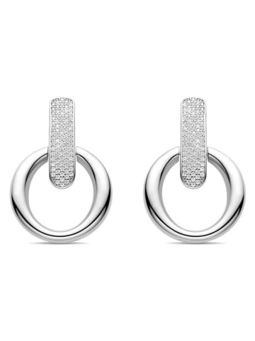 Luxenter Silber-Ohrstecker mit Edelsteinen
