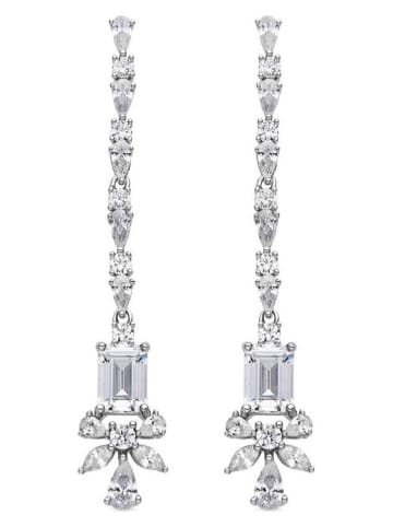 Luxenter Srebrne kolczyki-wkrętki z cyrkoniami