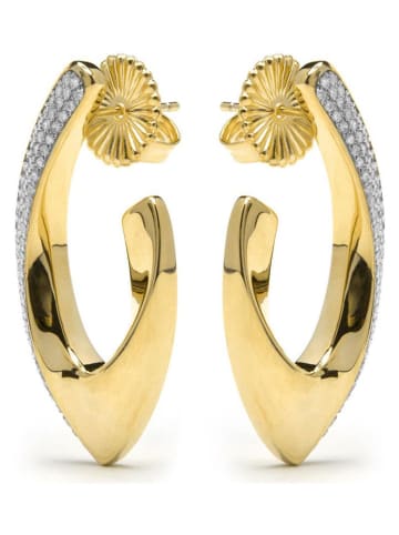 Luxenter Beschicht. Ohrstecker mit Edelsteinen