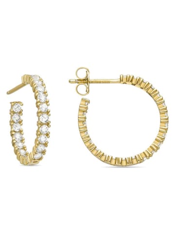 Luxenter Beschicht. Halbcreolen mit Edelsteinen