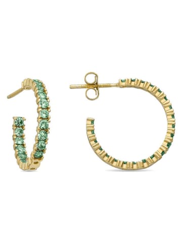 Luxenter Beschicht. Halbcreolen mit Edelsteinen