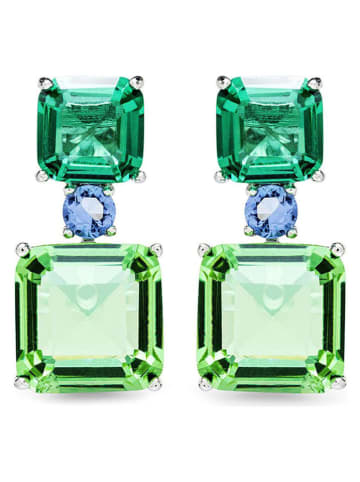 Luxenter Srebrne kolczyki-wkrętki z cyrkoniami