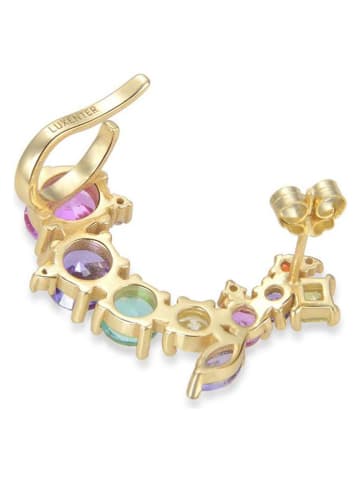 Luxenter Beschicht. Ohrstecker mit Edelsteinen