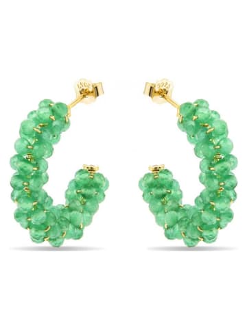 Luxenter Kolczyki-półkreole z kwarcem