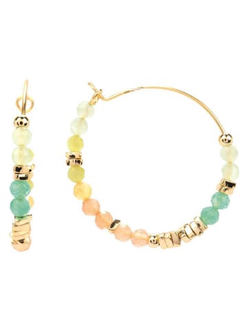 Luxenter Beschicht. Creolen mit Kristallen