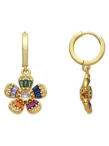 Luxenter Gecoate creolen met edelstenen