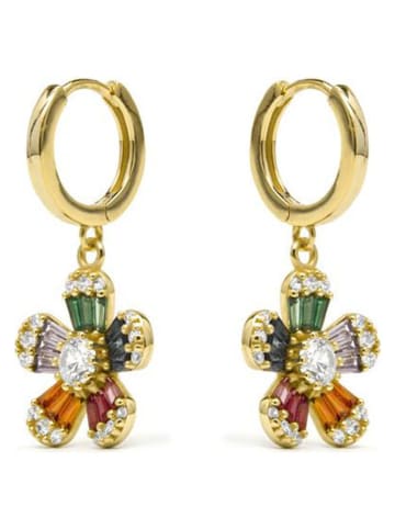 Luxenter Gecoate creolen met edelstenen