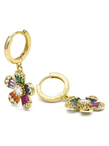 Luxenter Gecoate creolen met edelstenen