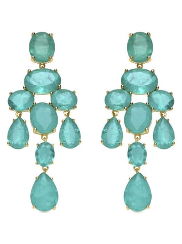 Luxenter Beschicht. Ohrstecker mit Edelsteinen