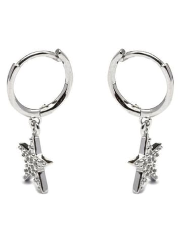 Luxenter Srebrne kolczyki-kreole z cyrkoniami