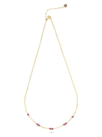 Luxenter Beschicht. Halskette mit Edelsteinen