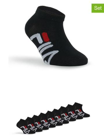 Fila 9er-Set Sneaker-Socken in Schwarz