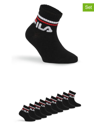 Fila 9er-Set Socken in Schwarz