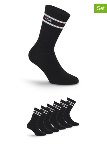 Fila 6er-Set Socken in Schwarz