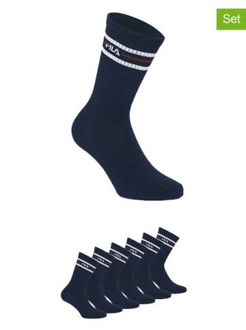 Fila 6er-Set Socken in Dunkelblau